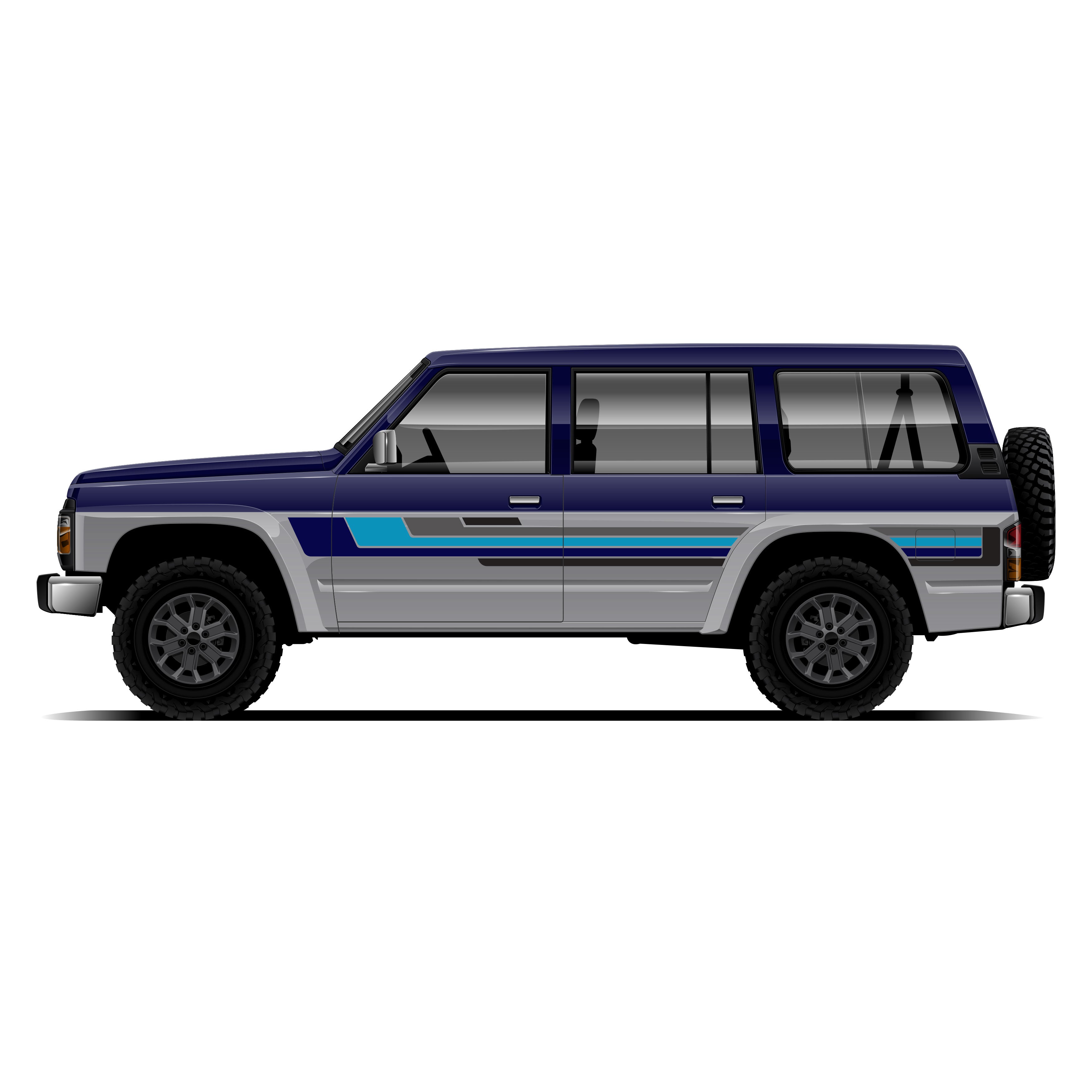 BIG SAFARI Vinyl Stripe Kit | Nissan Patrol GQ Y60 1987–1997 | Bodymold Signs