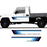 BYRON BAY Stripes for Toyota LandCruiser HZJ79 | Retro Vinyl Decals