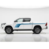 Hocky Stick Vinyl Decal Stripe Kit - For Toyota Hilux MK7 (suits other utes too)