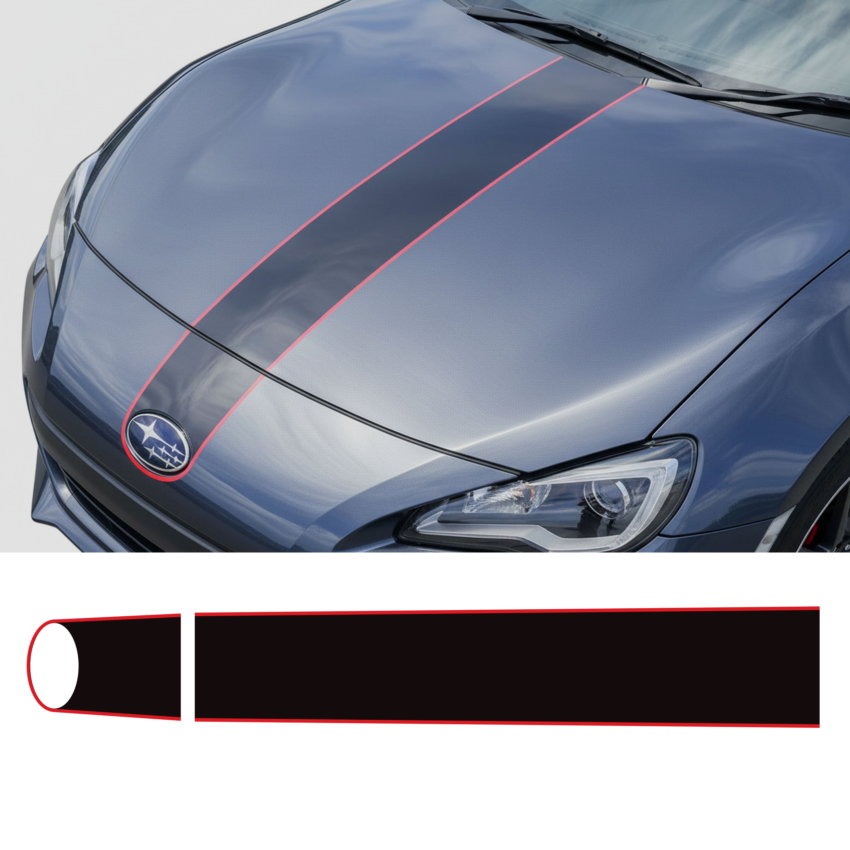 Subaru BRZ STI Sill & Bonnet Stripe Kit | Vinyl Decals