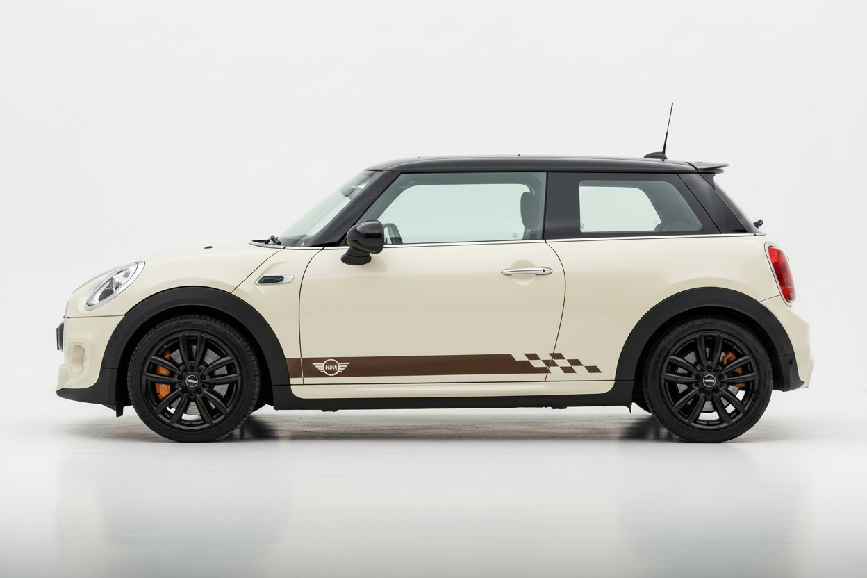 Brown Rocker Stripe on Cream MINI