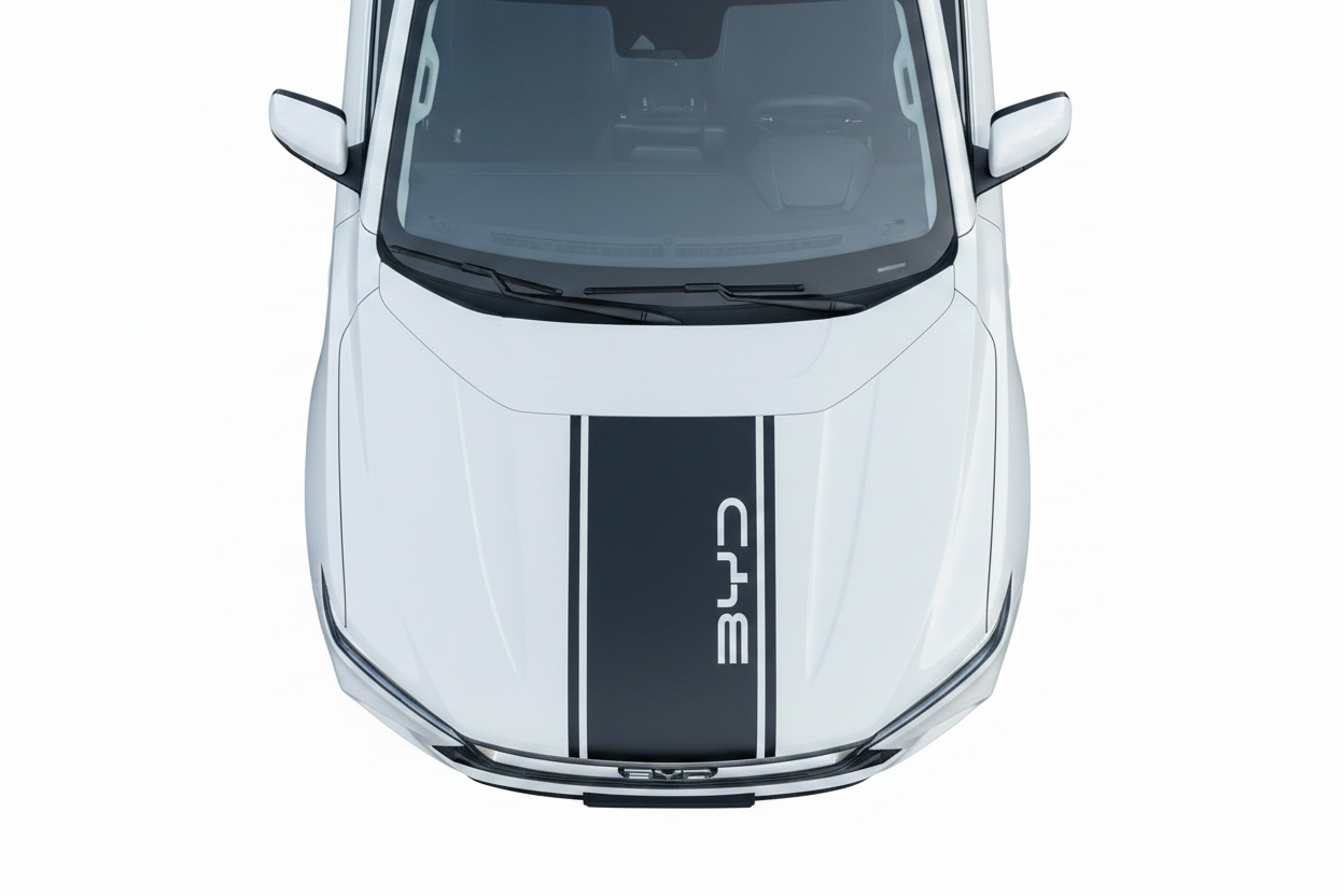 BYD Shark Hood Stripe - Landscape White Background