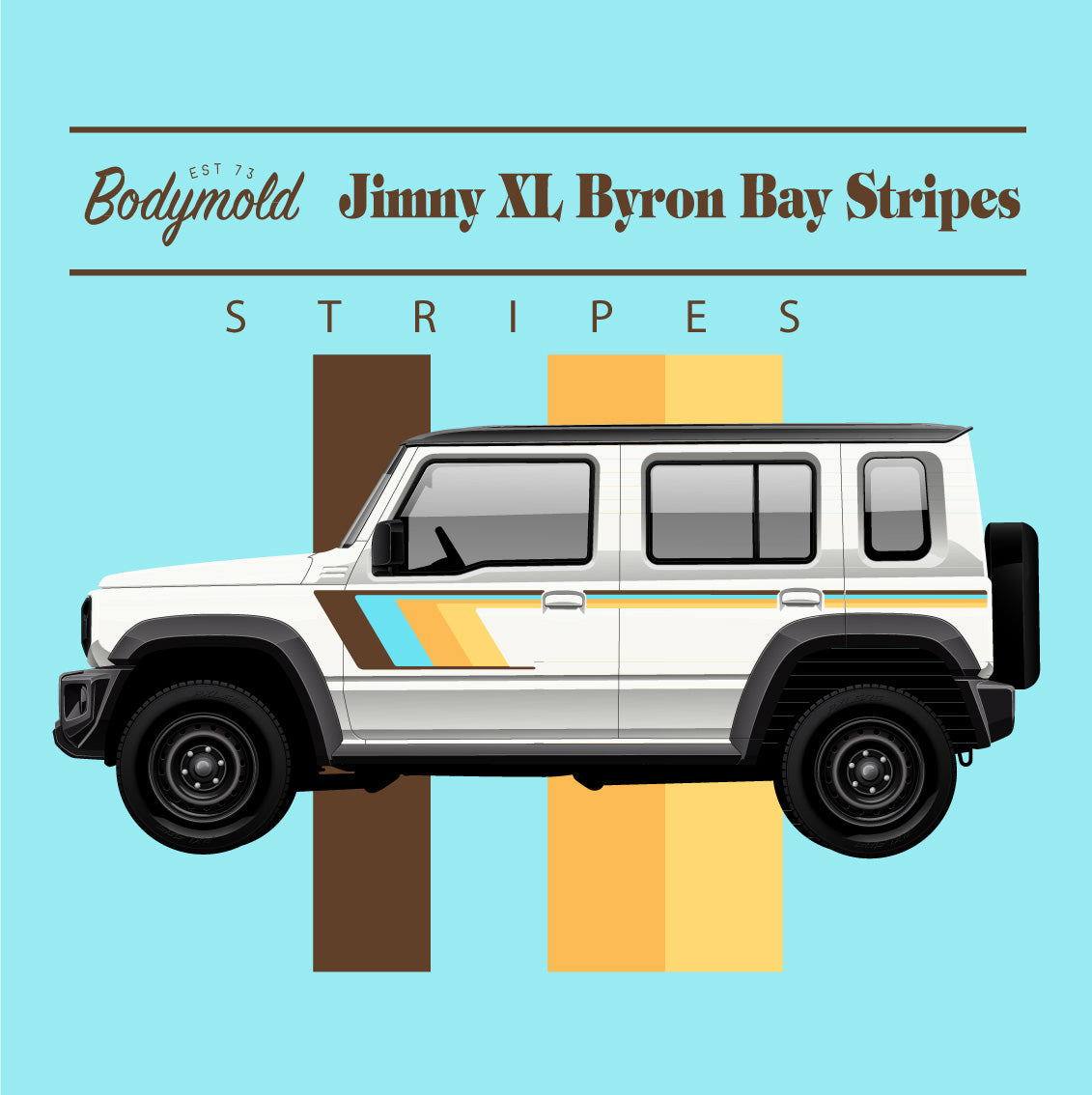 Jimny XL Byron Bay Graphics PASTELS