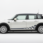 Dark Blue Stripes on Silver MINI
