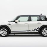 Dark Blue Stripes on Silver MINI