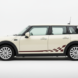 Dark Red Stripes on Cream MINI