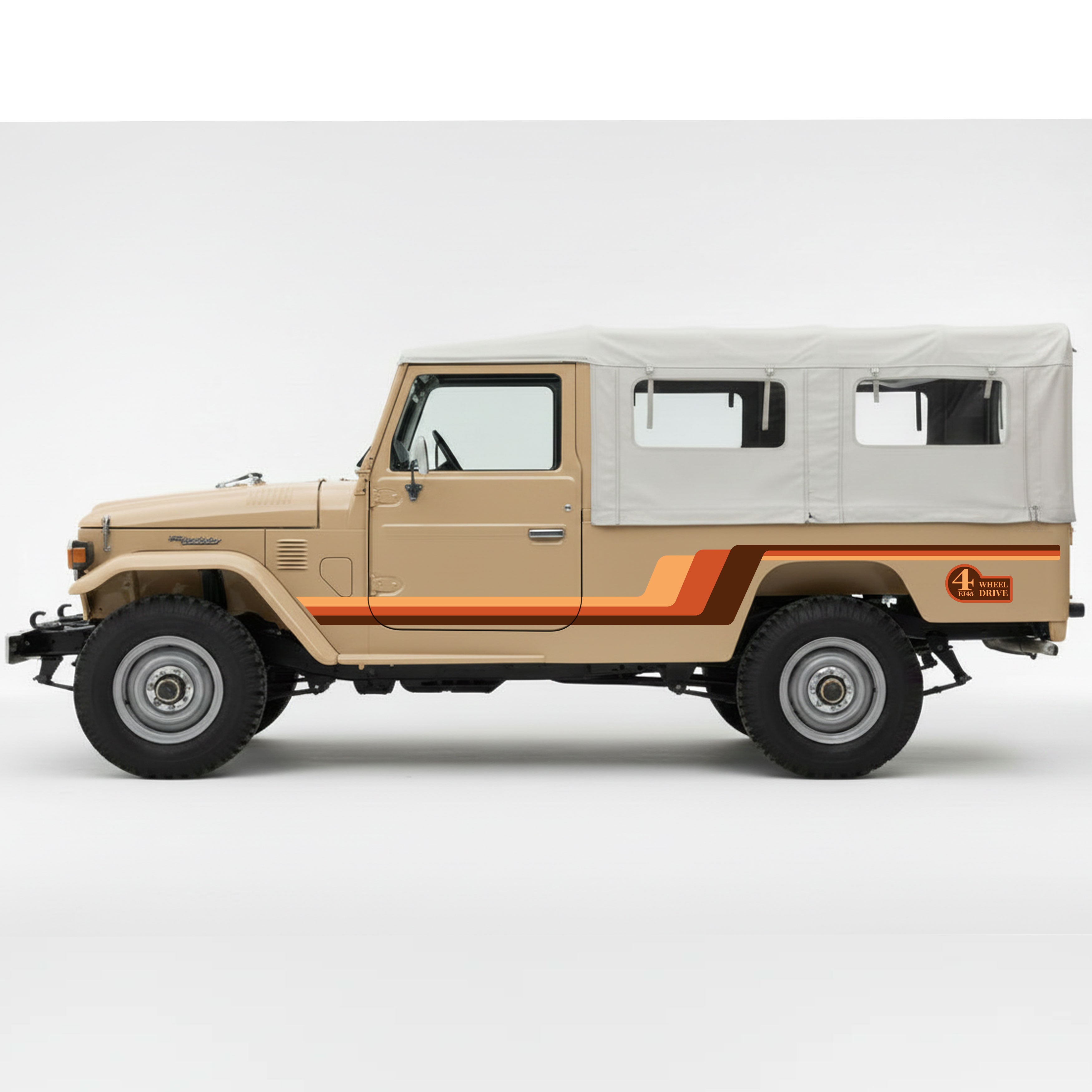 Legacy Retro Stripe for Toyota FJ45 LandCruiser | Bodymold Signs