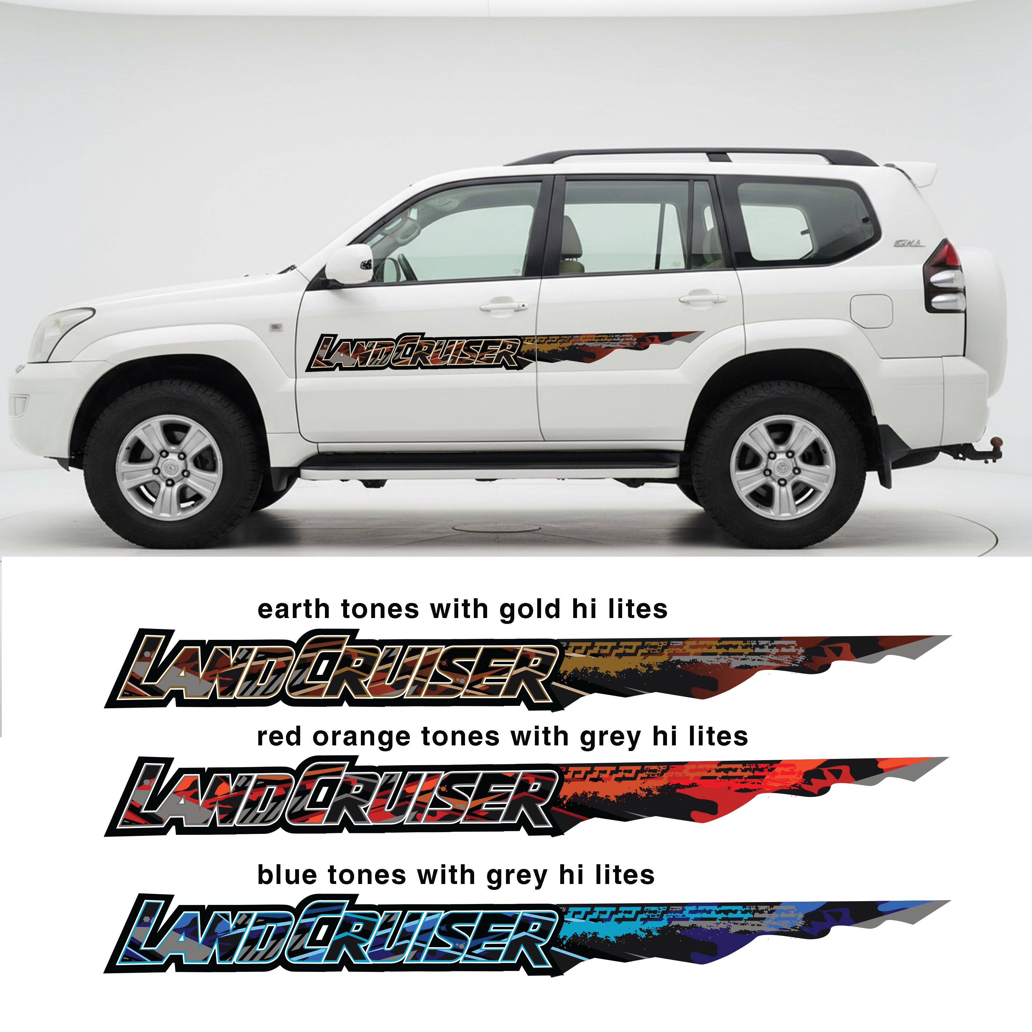 Sahara Desert Stripes/Decals for Landcruiser Prado and Troopys