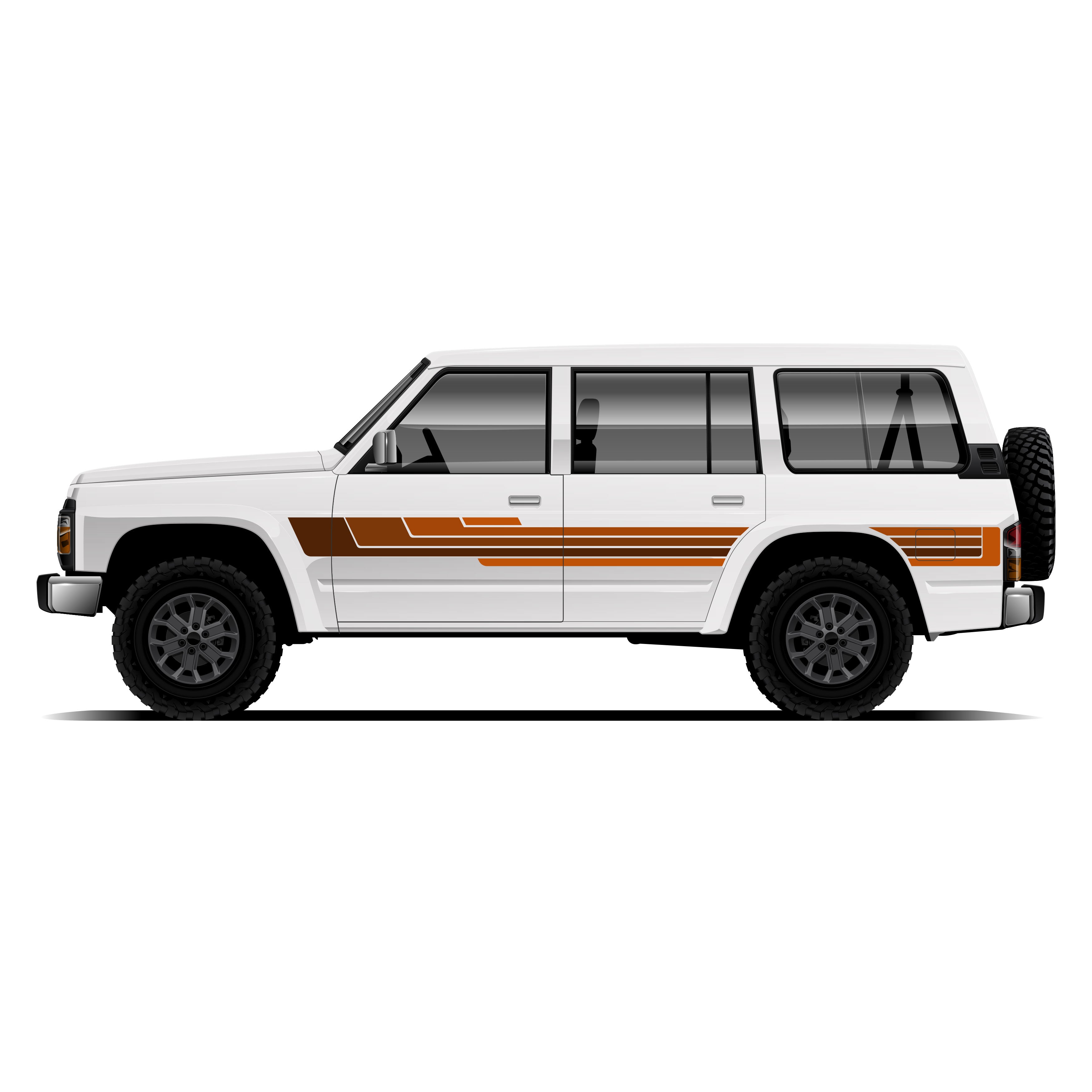 BIG SAFARI Vinyl Stripe Kit | Nissan Patrol GQ Y60 1987–1997 | Bodymold Signs