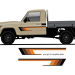 BYRON BAY Stripes for Toyota LandCruiser HZJ79 | Retro Vinyl Decals