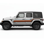 Jeep Wrangler JL 4-Door ECHO PASS Retro Stripe Kit – Brown & Tan | Bodymold Signs