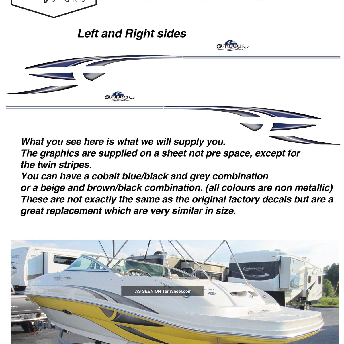 Boat Stripe Kits & Graphics – Custom & Reproduction