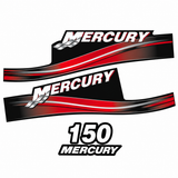Mercury 2017 150hp red two-stroke decal set