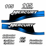 Mercury 115hp blue EFI Saltwater and Four Stroke decal kit