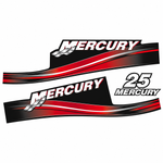 Mercury 2017 25hp red two stroke decal set