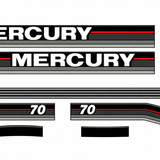 Mercury 1990 70hp replacement decal set