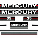 Mercury 35hp 1989 vintage outboard decal set