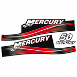 Mercury 2017 50hp red two stroke decal set