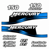Mercury 150hp blue decal kit