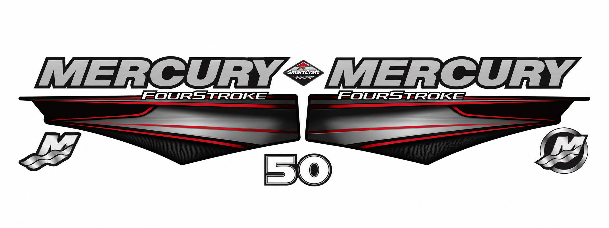 Mercury 50hp 2013 onward Four Stroke EFI decal set