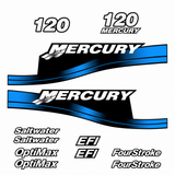 Mercury 120hp blue decal kit