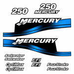 Mercury 250hp blue decal kit