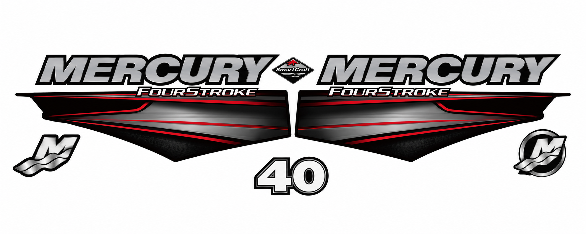 Mercury 40hp 2013 onward Four Stroke EFI decal set