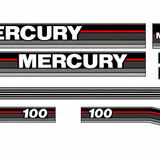 Mercury 1990 100hp replacement decal set