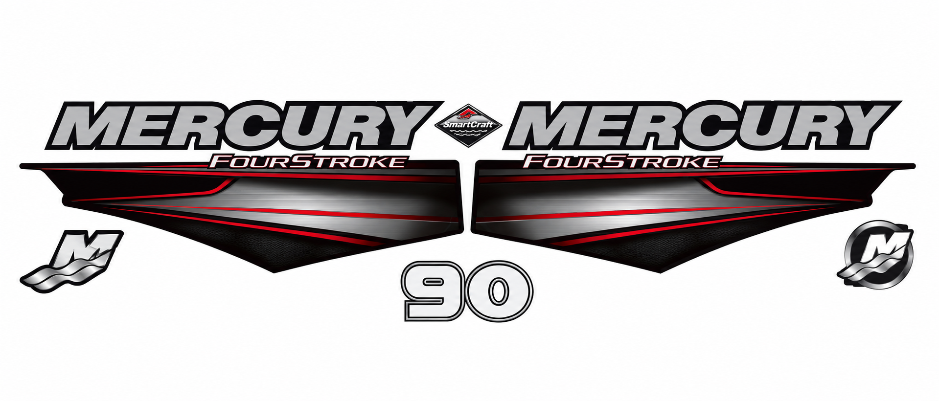 Mercury 90hp 2013 onward Four Stroke EFI decal set