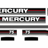 Mercury 1990 75hp replacement decal set