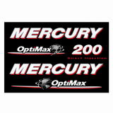 Mercury Optimax 200hp 2008 onwards decal kit
