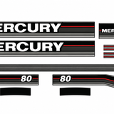 Mercury 1989 80hp vintage outboard decal set