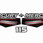 Mercury 115hp 2013 onward Four Stroke EFI decal set