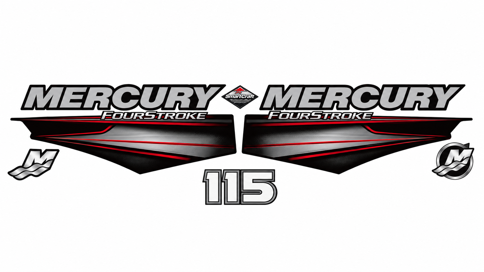 Mercury 115hp 2013 onward Four Stroke EFI decal set