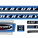 Mercury 1973 4HP vintage outboard decal set