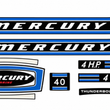 Mercury 1973 4HP vintage outboard decal set