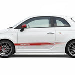 Fiat 500 Red Strobe Rocker Side Stripe Kit