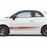 Fiat 500 Red Strobe Rocker Side Stripe Kit