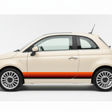Fiat 500 Beige - Orange Sill Stripes