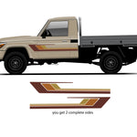 ELOUERA Stripes for Toyota LandCruiser HZJ79 | Retro Vinyl Decals