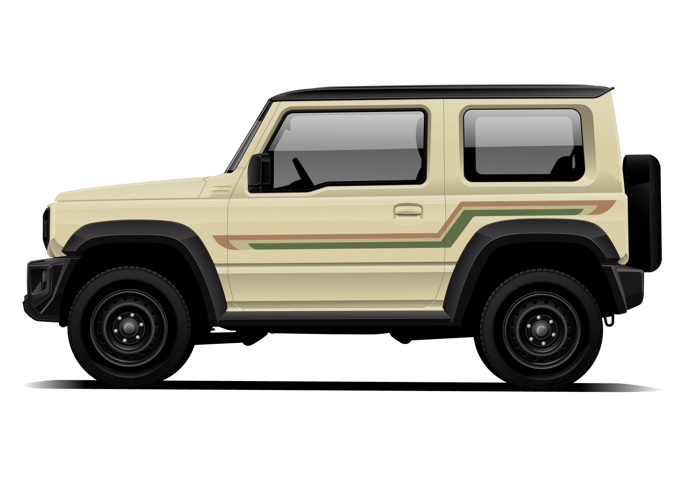GOLDIE Stripes for Suzuki Jimny | Custom Vinyl Decal Kit
