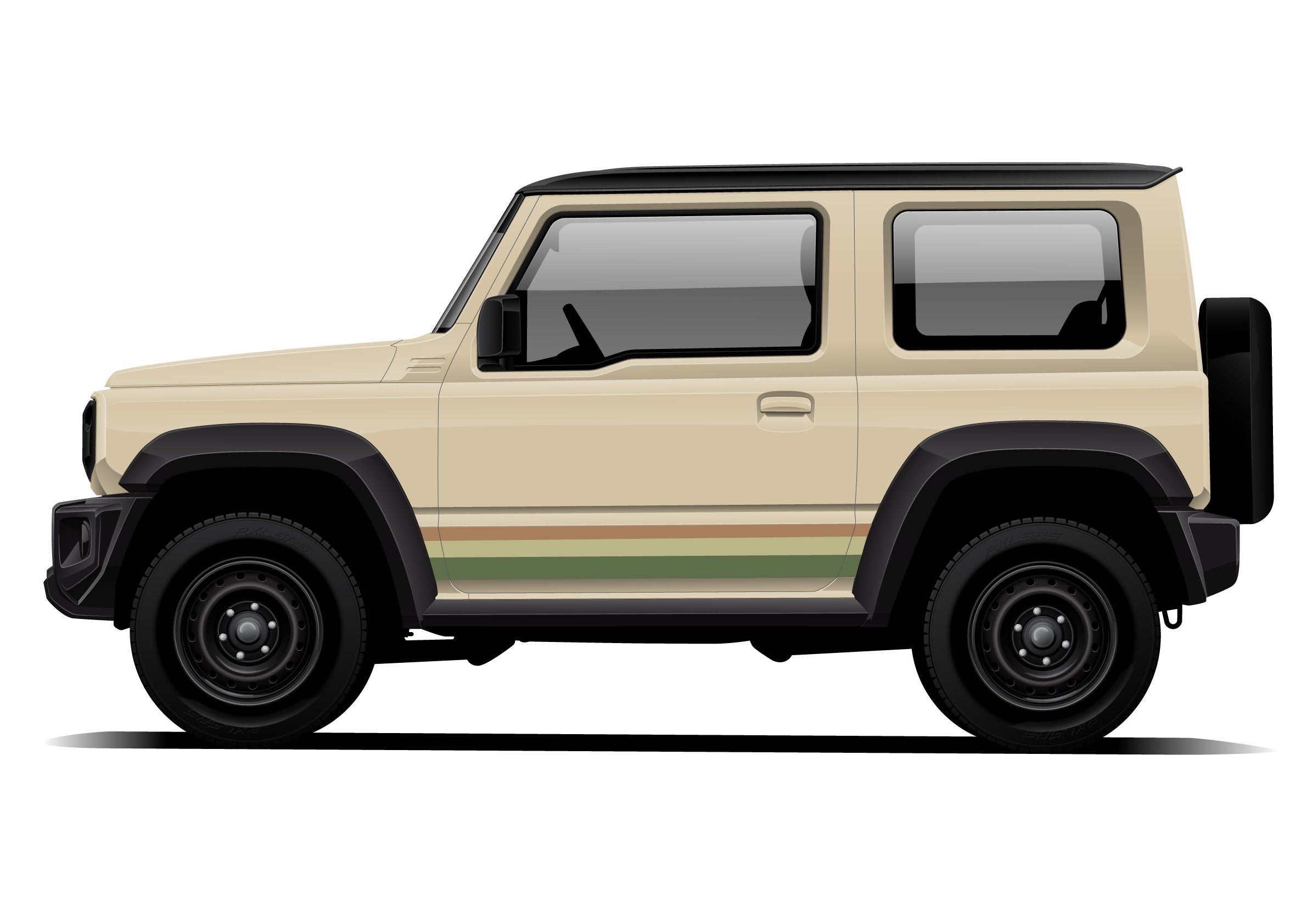 GOLDIE Stripes for Suzuki Jimny | Custom Vinyl Decal Kit