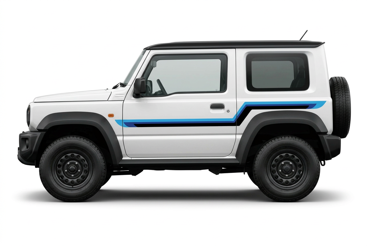 GOLDIE blue and black realistic Jimny