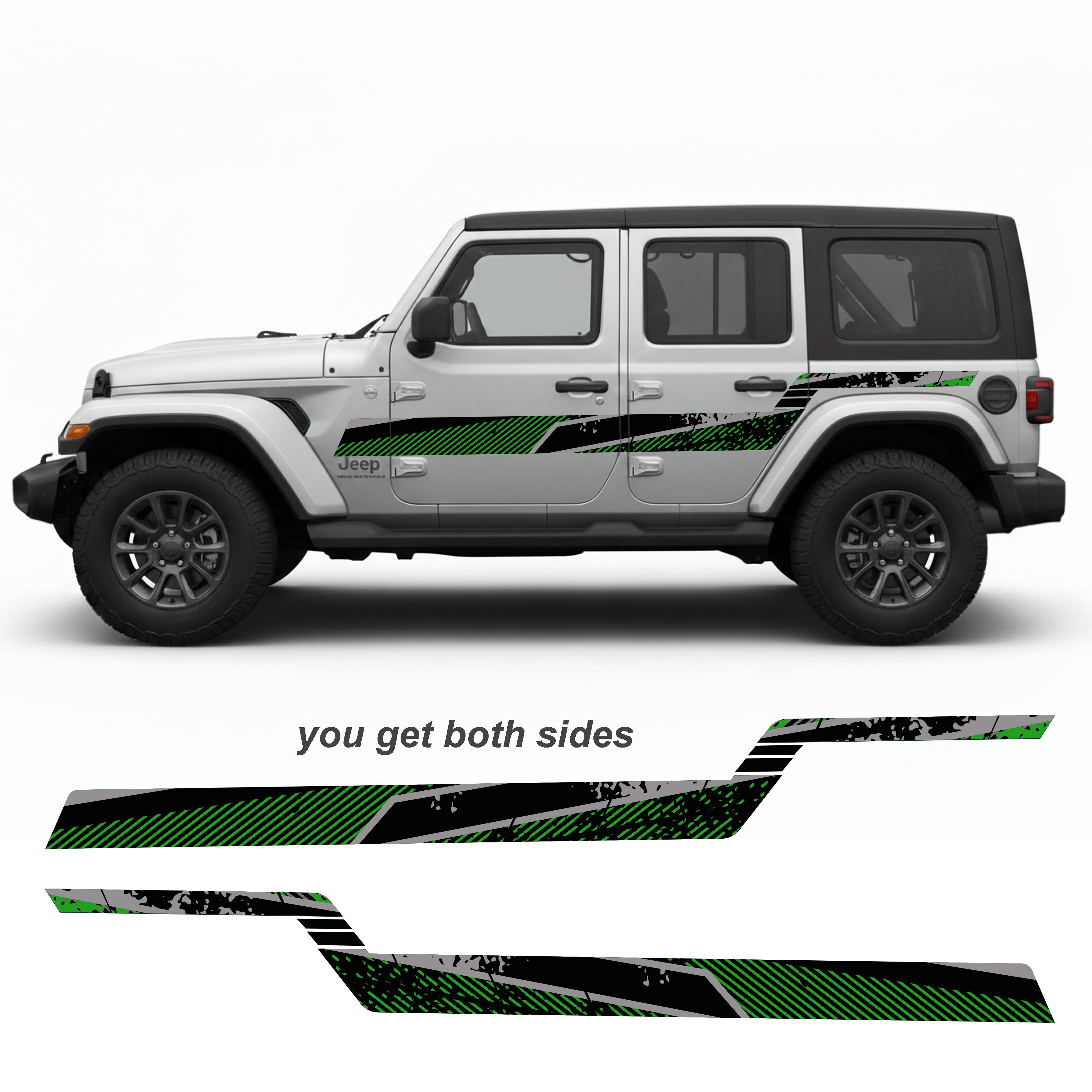 Jeep Wrangler JL 4-Door Peats Ridge Abstract Stripe Kit | Bodymold Signs