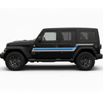 Jeep Wrangler JL 4-Door ECHO PASS Retro Stripe Kit – Brown & Tan | Bodymold Signs