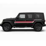 Jeep Wrangler JL 4-Door ECHO PASS Retro Stripe Kit – Brown & Tan | Bodymold Signs