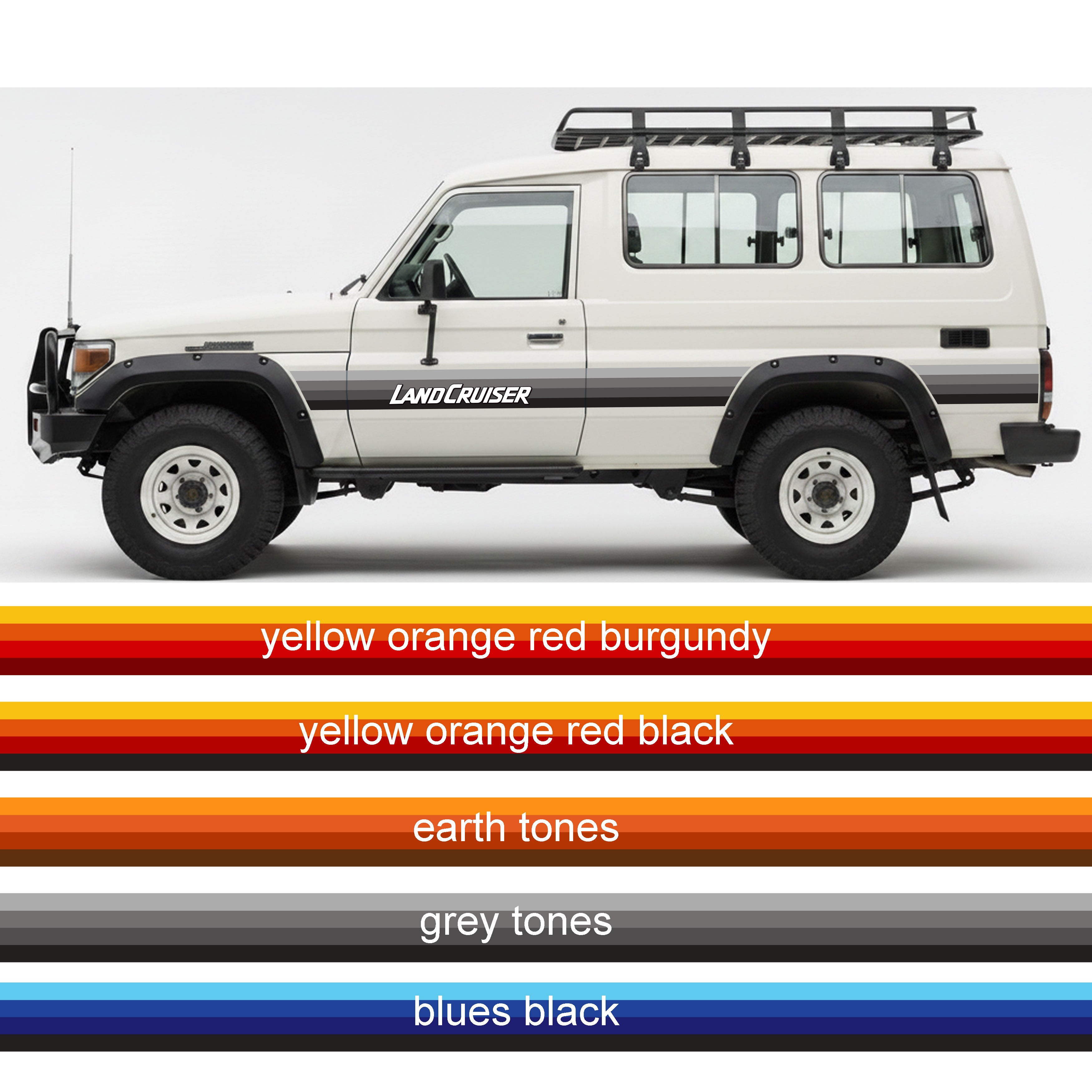 LandCruiser Stripe Kits – Full Sides - DIY or Installed