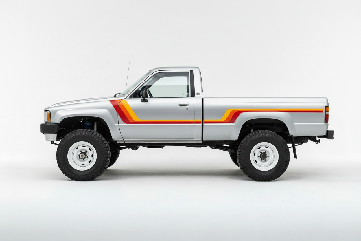 Grey Truck Clean Stripes No Text