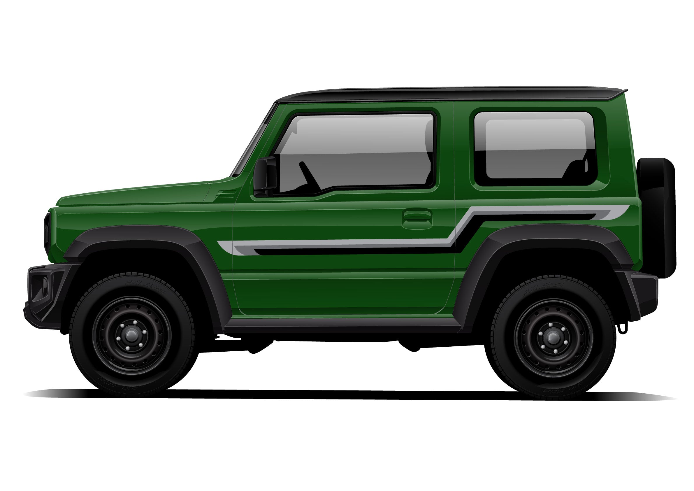 GOLDIE Stripes for Suzuki Jimny | Custom Vinyl Decal Kit