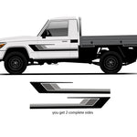 ELOUERA Stripes for Toyota LandCruiser HZJ79 | Retro Vinyl Decals